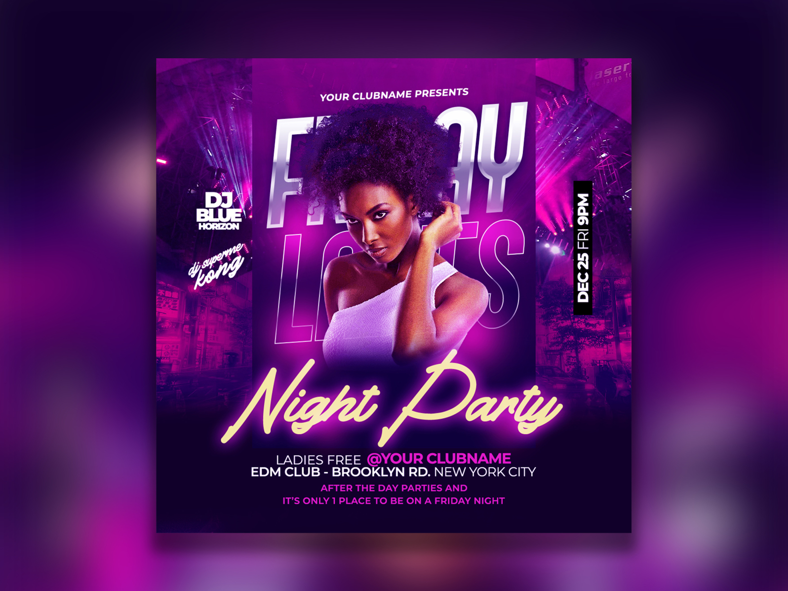 I will design club, event & Dj Party Flyer or social media post. by ...