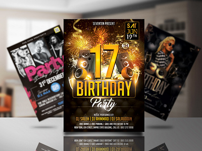 club event and Dj Party Flyer or social media design club flyer dj flyer event flyer event planner night club party flyer