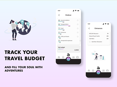 Travel Budget Calculator #DailyUI adventure app budget budget tracker calculator challenge dailyui design designer expenses tracker figma mobile money travel traveling ui uiux