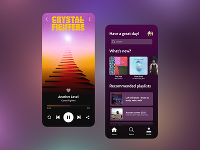 Music Player app application concept dailyui design figma music music app music player ui uiux ux