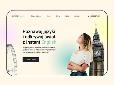 Landing Page for the Language School