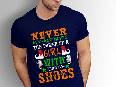 never underestimate the plwer of a girl with running shoes creative concept cycling eye catching fishing art fishing pole tshirt design shirt tshirt art tshirtdesign typography t shirt unique t shirt vector design