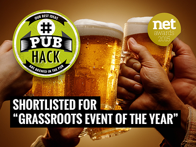 PubHack Shortlisted for .Net Awards! beer hackathon netawards portsmouth pubhack vote