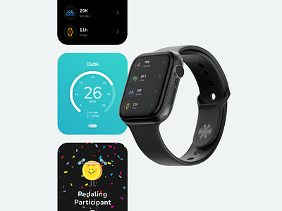 Apple watch UI | B2C Fitness App app fitness fitness app product product design smart watch ui ui design visual watch watch interface watch ui