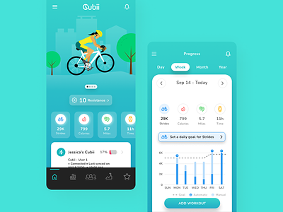 Fitness app home page and dashboard | B2C Fitness App app fitness fitness app home mobile app product product design ui ui design