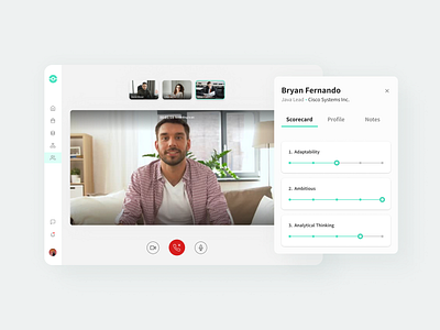 Virtual Interview Video Call Interface |  B2B Talent Management