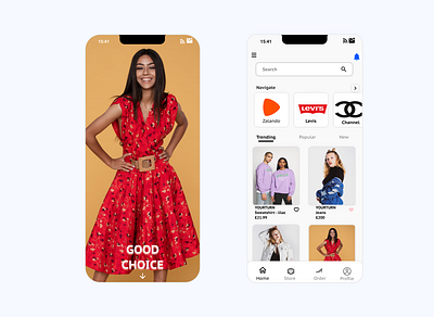 GOOD CHOICE app branding clothe marketplace shoes