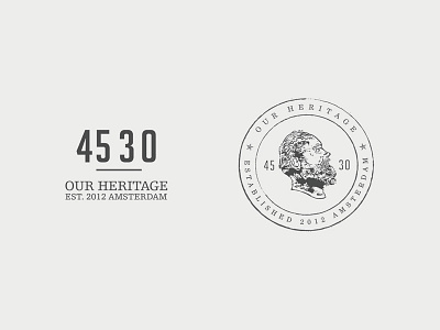 45 30 - Our Heritage branding clothing identity logo