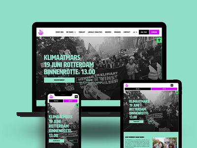Klimaatmars 2022 (Climate March the Netherlands) back end front end ui web design