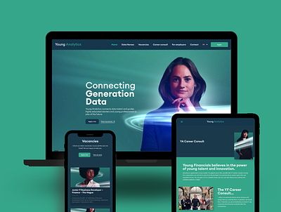 Young Analytics - Connecting Generation Data branding graphic design web design