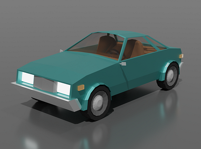 My First Low Poly car lowpoly newbie