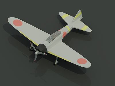 Lowpoly A6M Zero