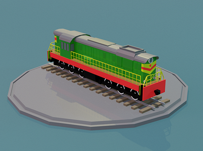 ChME-3 Oldschool Soviet Train 3d 3d art lowpoly train