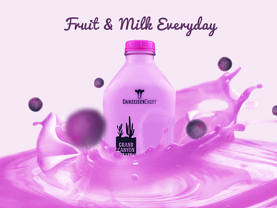 MILK AND FRUITS advertising branding design drink food fruits grape milk minimalism onboarding online shop purple social media design