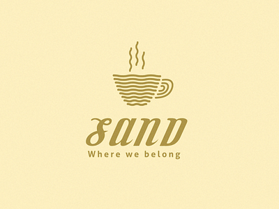 Sand branding brown coffee coffee cup coffee logo coffee shop cup desert digital illustration illustration illustrator logo master logos sand visual identity