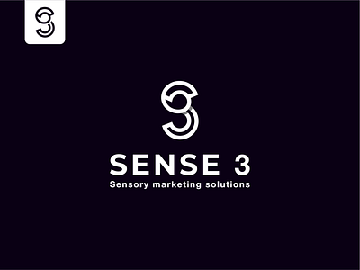 sense 3 branding clean geometric logo design logo passion logofolio logoideas logoinspirations logomark logos minimalist logo modern logo modernism monogram professional logo sense sensory solution ui vectorart