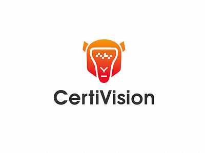 CertiVision authentic certification clean concept logomaster logos modern monkey monkey logo monkeys qr techlogo technology vector vision