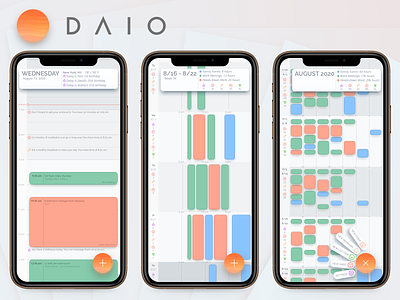 DAIO - A smart calendar calendar productivity tasks to do ux design
