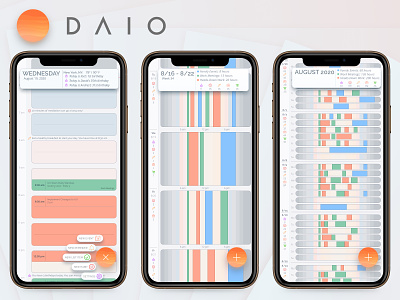 DAIO - The Smart Calendar calendar calendar app ux design