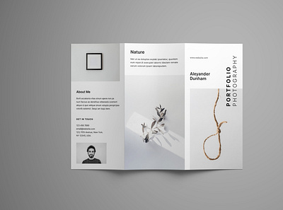 Free Trifold Photography Portfolio branding brochure design indesign layout design photography portfolio template trifold