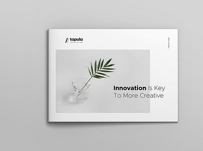 Tapula Front Page branding brochure design indesign layout design photography template typography