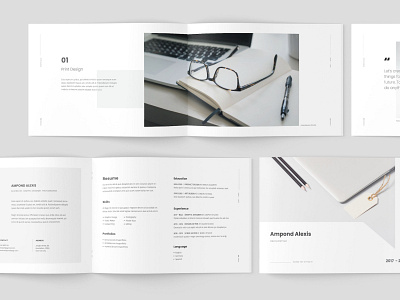 Minimal Layout Design branding brochure design indesign layout design photography template typography