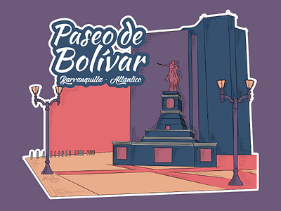 Paseo de Bolívar - Ilustración.