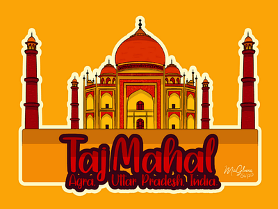 Taj Mahal - Ilustración architecture arquitectura art digital arte digital design desing graphic diseño gráfico edificio illustrator ilustración india taj mahal