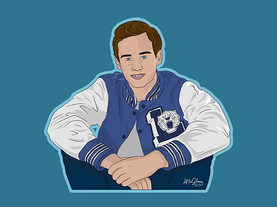 Justin Foley "13 Reasons Why" - Ilustración. 13 reasons why art digital arte digital brandon flynn design desing graphic diseño gráfico illustrator ilustración justin foley netflix