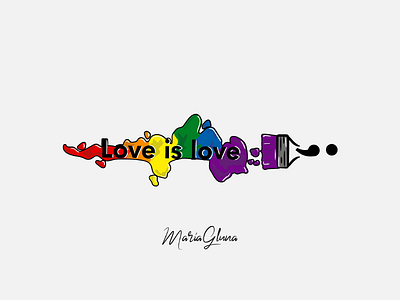 Ilustración love is love.