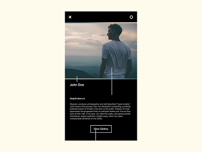 Daily UI #006 User Profile - Ultra minimalist App UI
