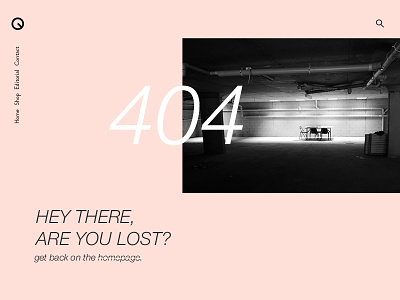 Daily UI #008 404 Page - Fashion Store 404 dailyui design editorial layout minimal ui web