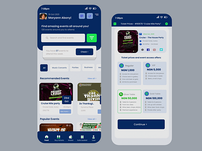 Entrypal App - ticketing and event access app UI/UX design.