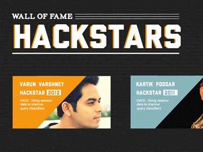 Hackstar wall of fame hackstar texture modern typography liberator type user experience