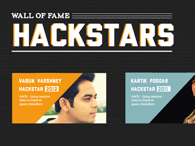 Hackstar experience hackstar liberator modern texture type typography user wall of fame