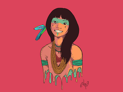 Brazilian indian illustration