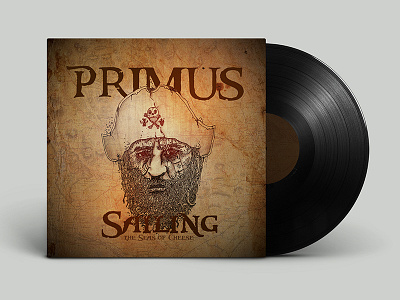 Primus Album Cover map pirate primus sailing the seas of cheese vinyl