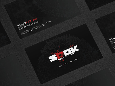 Shok Entertainment Business Cards business cards foil spark