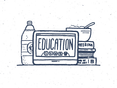 EDUCATION 40oz art school branding education illustration lettering resume