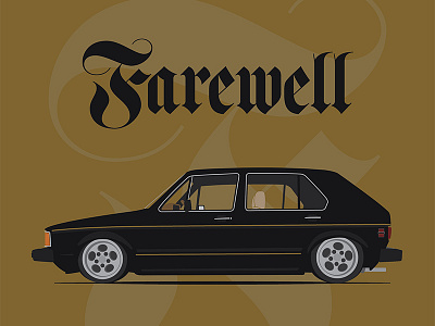 Farewell Mk1 4door carmel type co illustration luxus gothic mk1 phone dials porsche rabbit volkswagen