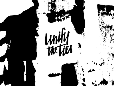 unify the ties logo black and white boutique brand branding hand lettering handstyle identity logo swimwear texture