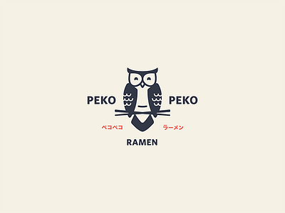 PekoPeko Ramen branding identity japan logo noodles owl ramen restaurant visual identity