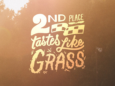 Tastes Like Grass Final flag grass lawnmower racing lettering racing