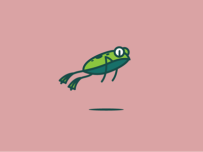 Hoppin' Along frog hop illustration jump monoweight sullen