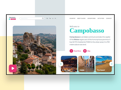 Web UI Inspiration - N. 8 - Travel Italy adventures beach branding campobasso carousel hero section inspiration italy landing page travel agency travel app traveling web design webdesign website website design