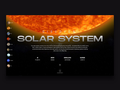 Web Inspiration - N. 18 - Discover Solar System site concept galaxy inspiration landing landing page nasa solar system space ui design web design web development web programming web site website wep app