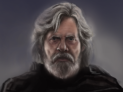 Luke Skywalker portrait adobe photoshop digital art digital painting illustration lukeskywalker portrait starwars