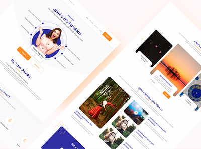 Jamlin's landing page. design ux web website