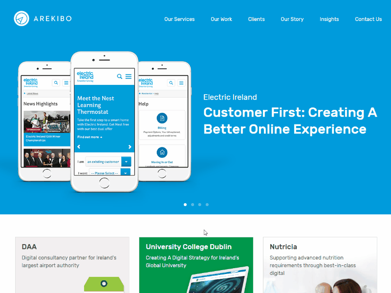 Arekibo.com is live! agency branding launch responsive ui ux