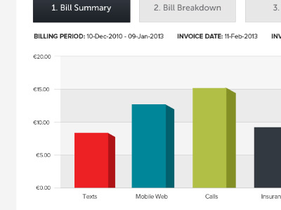 Graph bar chart bill billing graph ui web